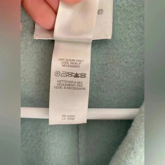 Woman’s Liz Claiborne Lizsport Light Green Wool Long Sleeve Button Jacket Size M - Picture 3 of 10